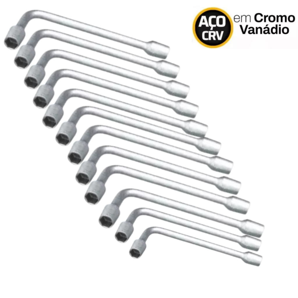 Chave biela longa cromo vanadium sextavado tipo  L  longa 8mm a 24mm - Escolha sua medida em Oferta na Shopee