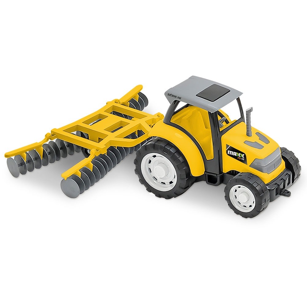 Brinquedo  Trator Com Arado - Usual Brinquedos