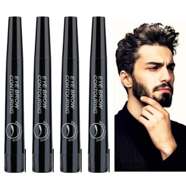 Kit Com 4 Canetas De Pigmentação Preenche Barba Conquiste uma barba Almejada por muitos