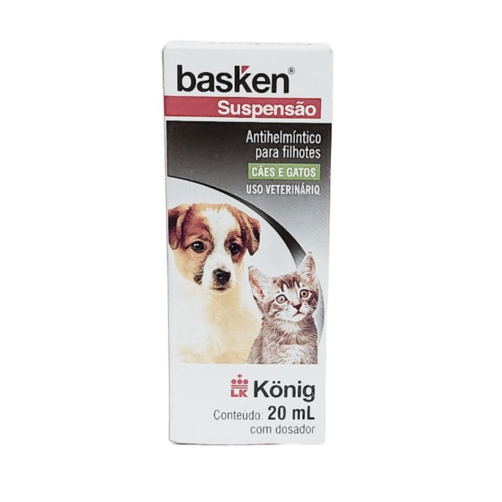Vermífugo Basken 20ml Suspensão Oral para Cães e Gatos König em Oferta na Shopee