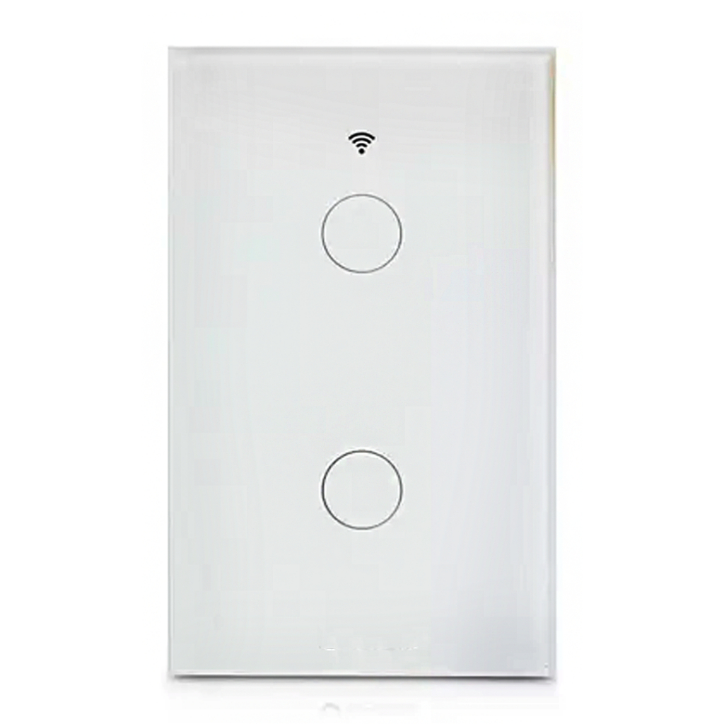 Interruptor Wifi Inteligente 2 Botão touch Alexa Siri Google Smart Casa Hotel