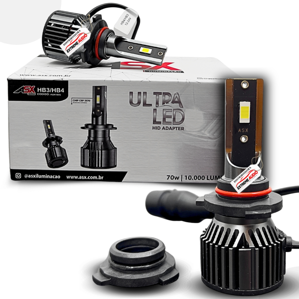Lampada Ultra Led Hb4 Hb3 70w 10000 Lumens Asx 6000 Kelvin - Spare Parts and Accessories for Vehicles