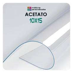 Acetato porta retrato Transparente 10x15 Cm 0,20 Mm Micra 25 folhas