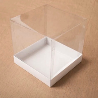 10 CAIXA PARA BOLO COM TAMPA EM ACETATO 20x20x20 QUADRADA COM VISOR OFF// em Oferta na Shopee