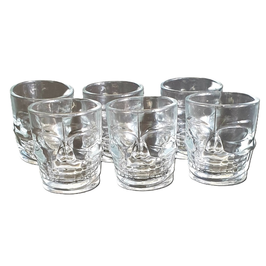 Conjunto de 6 copos caveira Shot 50ml High Quality