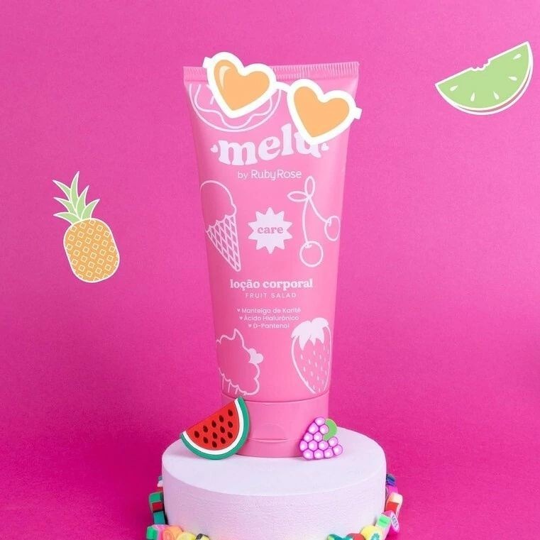 Loção Corporal Berry Pie Melu - Frutas Vermelhas - Novidade Rubyrose
