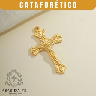 20 Crucifixos Para Terço Dourado 5x3 cm Cataforético Peça Montagem de Terço Católico Alta Qualidade em Oferta na Shopee