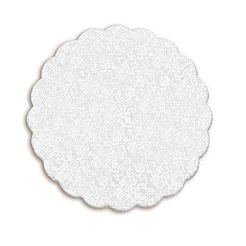Fundo Rendado Redondo Branco para Docinhos - 7cm - 100 unidades - Cromus - Rizzo Embalagens