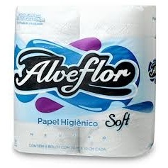 Papel Higiênico Alveflor Neutro FOLHA SIMPLES - Fardo com 64 rolos de 30m em Oferta na Shopee