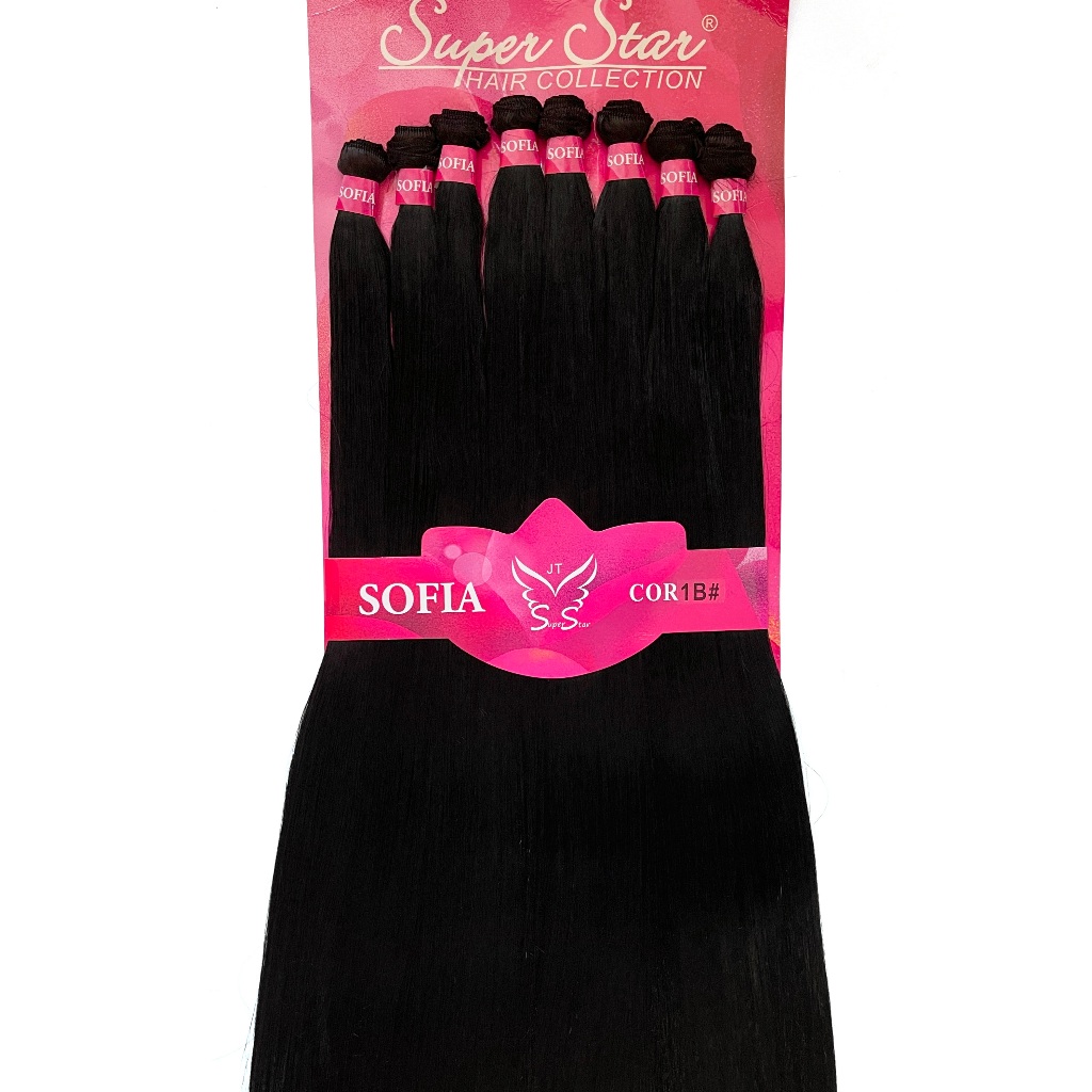 Cabelo Orgânico Liso Sofia Para Entrelace 75cm 320gr Super Star