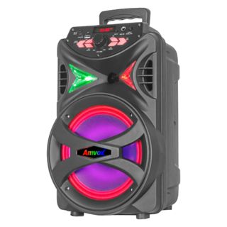 Caixa de Som Amplificada Preta Bivolt Bluetooth ACA 255 Hit 250W - Amvox em Oferta na Shopee