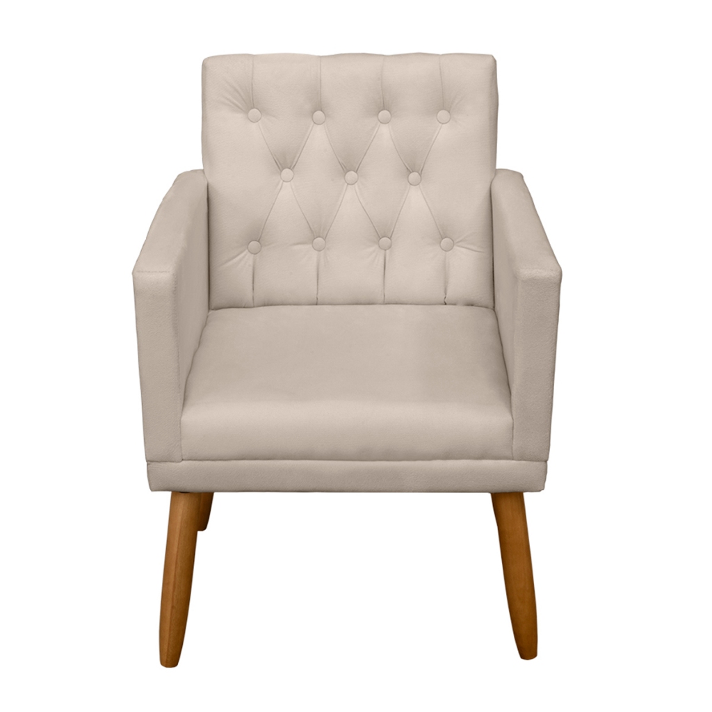 Poltrona para Sala de espera Sala de estar Capitone Decorativa Estofada Resistente Escritório