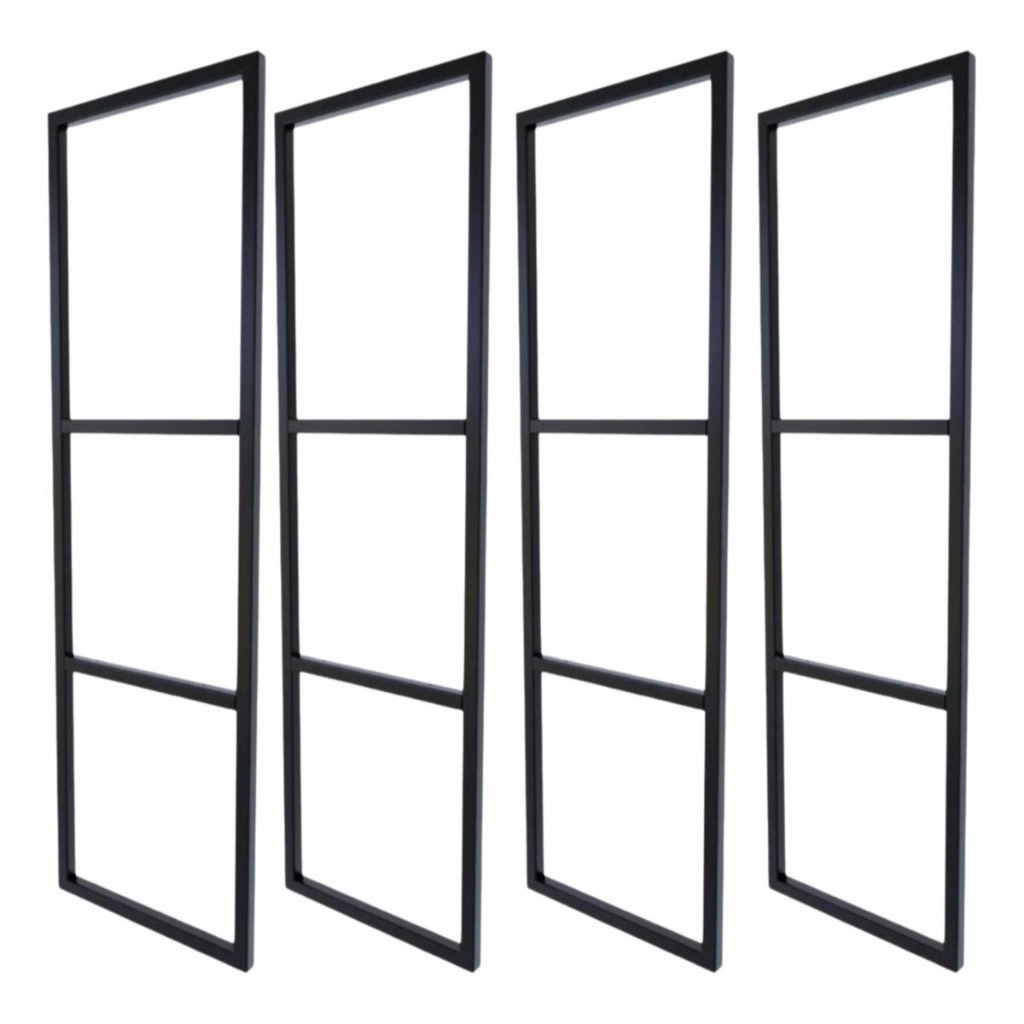 Suporte Industrial Triplo P/ Prateleira Suspensa Teto 2 pçs Preto