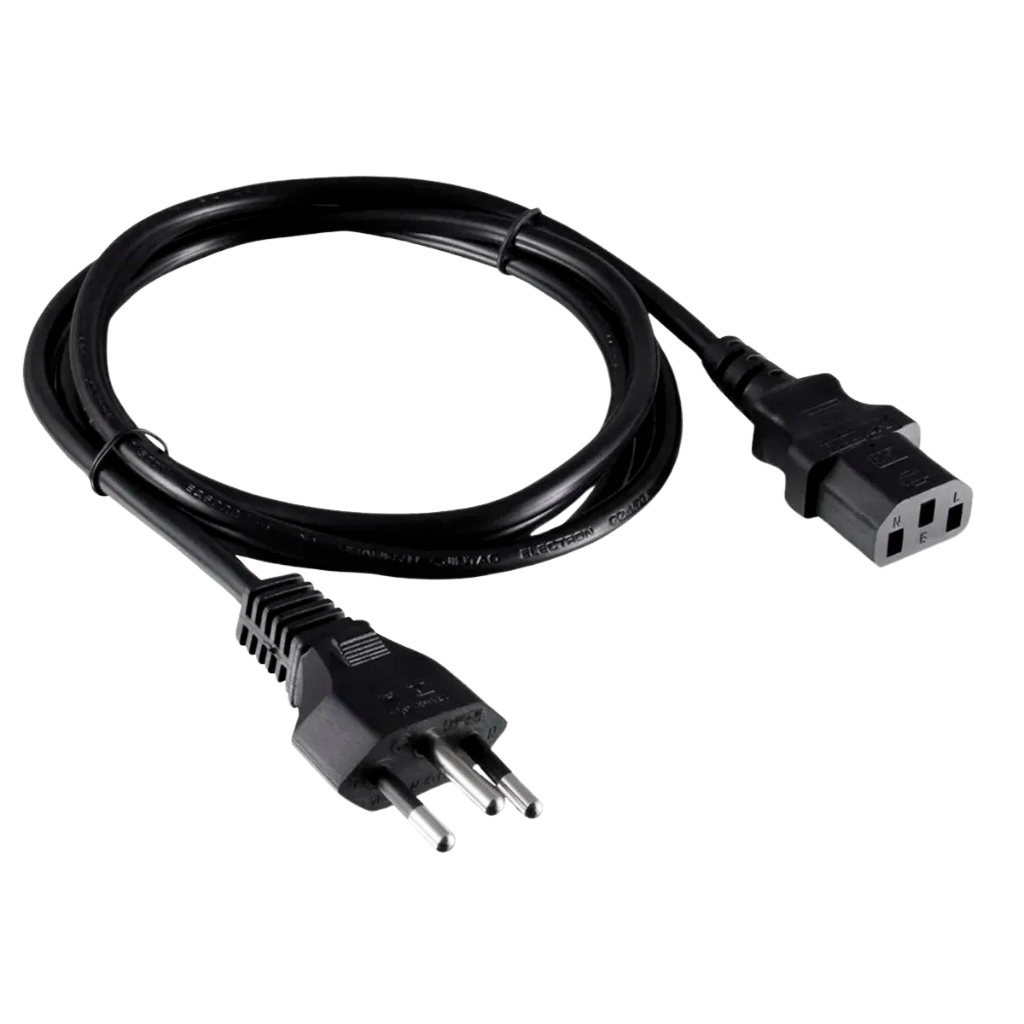 Cabo De Força Cpu Atx Computador Pc Monitor 3 Pinos Novo Padrão Reforçado 1,5m