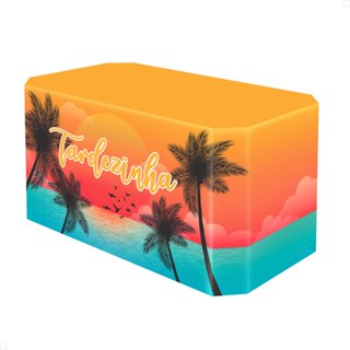 Capa Forro de Mesa Decoração Festa Tardezinha Em Tecido Sublimado Veste Fácil em Oferta na Shopee