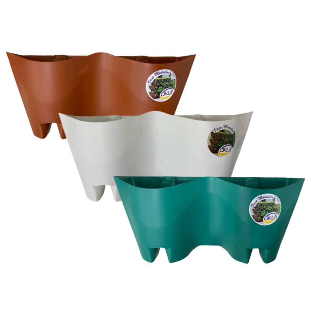 3 Meio Vaso Modular Parede Grande Vaso Meia Lua Jardim Vertical Plástico Grande Planta Pendente Samambaia Jiboia Avenca