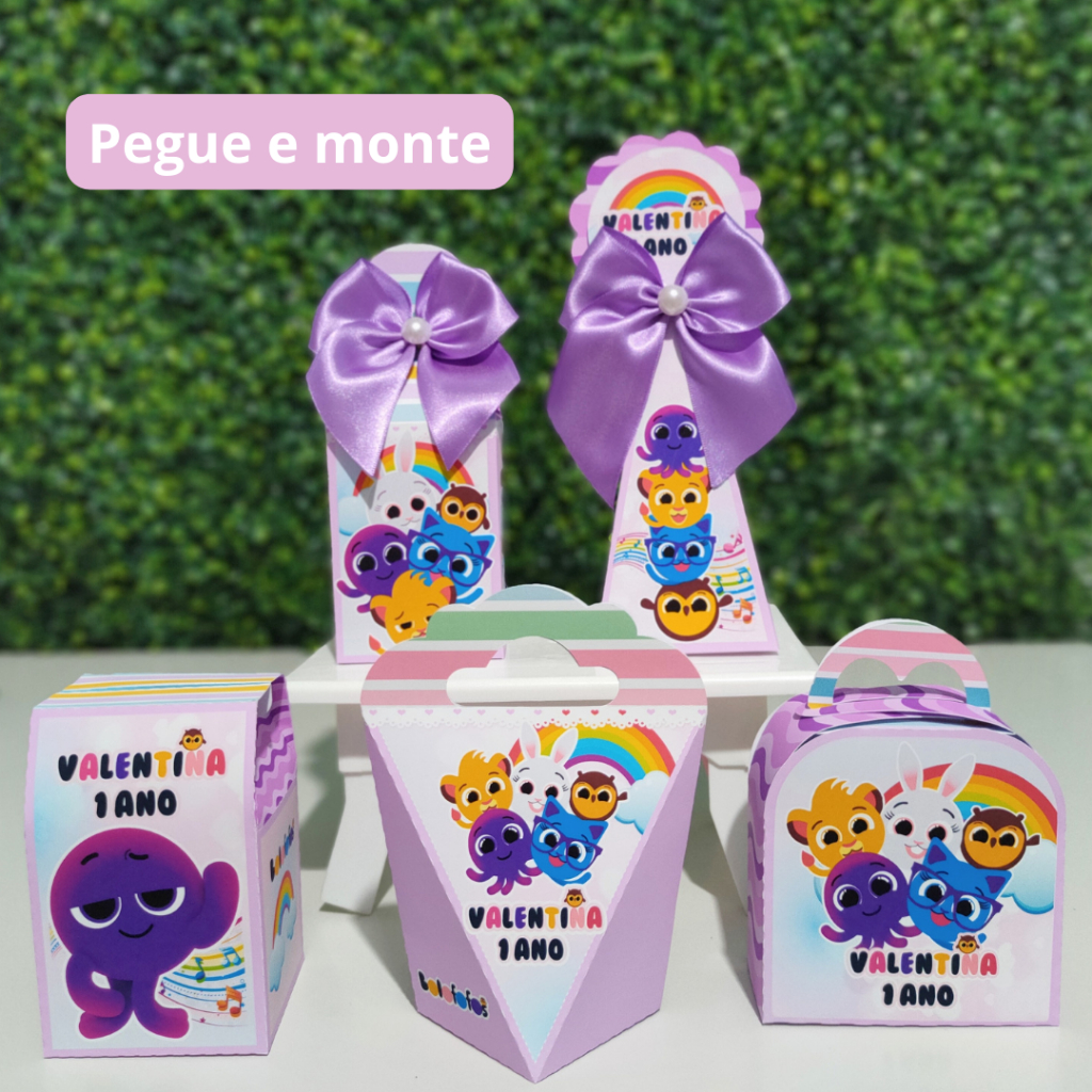 Personalizados Bolofofos Tons de Roxo e Lilás /Lembrancinha Aniversário / Caixinhas / PEGUE E MONTE