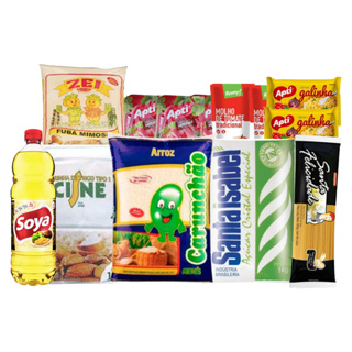 Cesta Básica Completa - 14 Itens Alimentícios Essenciais em Oferta na Shopee