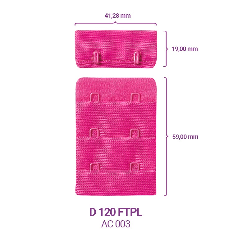 Colchete Médio triplo para sutiã D120FTPL 4cmX 6cm com 10 unidades vestido feminino em Oferta na Shopee