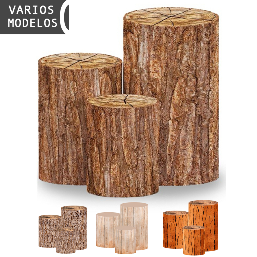 Kit Capas de Tecido Fazendinha Troncos Cilindros e Painel Aniversario Eventos Veste facilmente Elástico Varios Modelo em Oferta na Shopee
