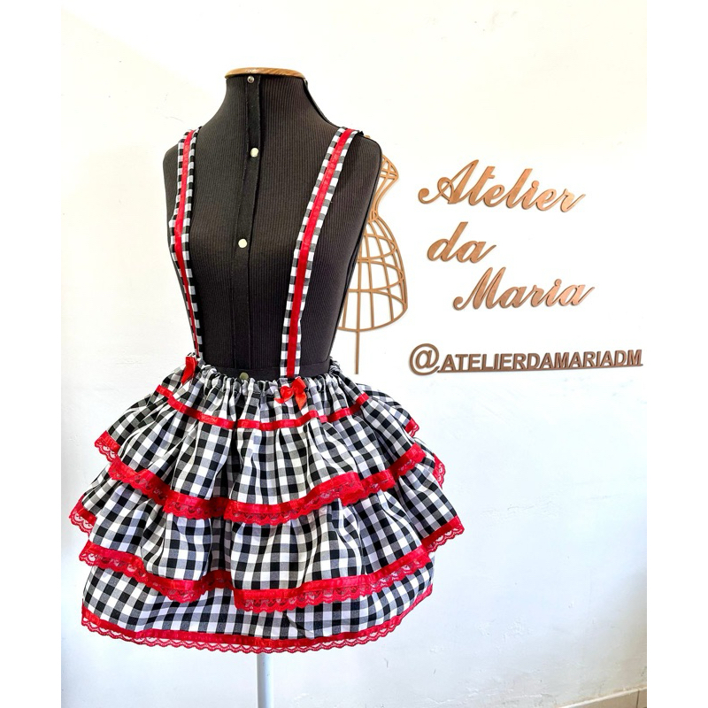 Vestido Saia com Suspensório Luxo Tendência 2026