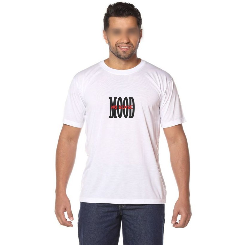 Camiseta Mood Básica Branca Estampado - No Sense