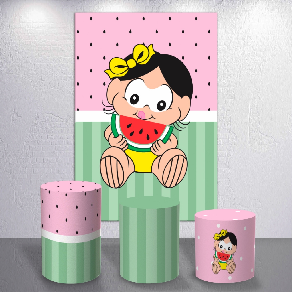 Retângular Capas Cilindro  P M G Personagem Baby Da Melancia  Painel Sublimado Retângular  Redondo