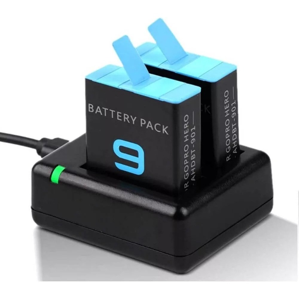 Carregador Duplo Para Bateria Gopro Hero 9 10 Black Go Pro