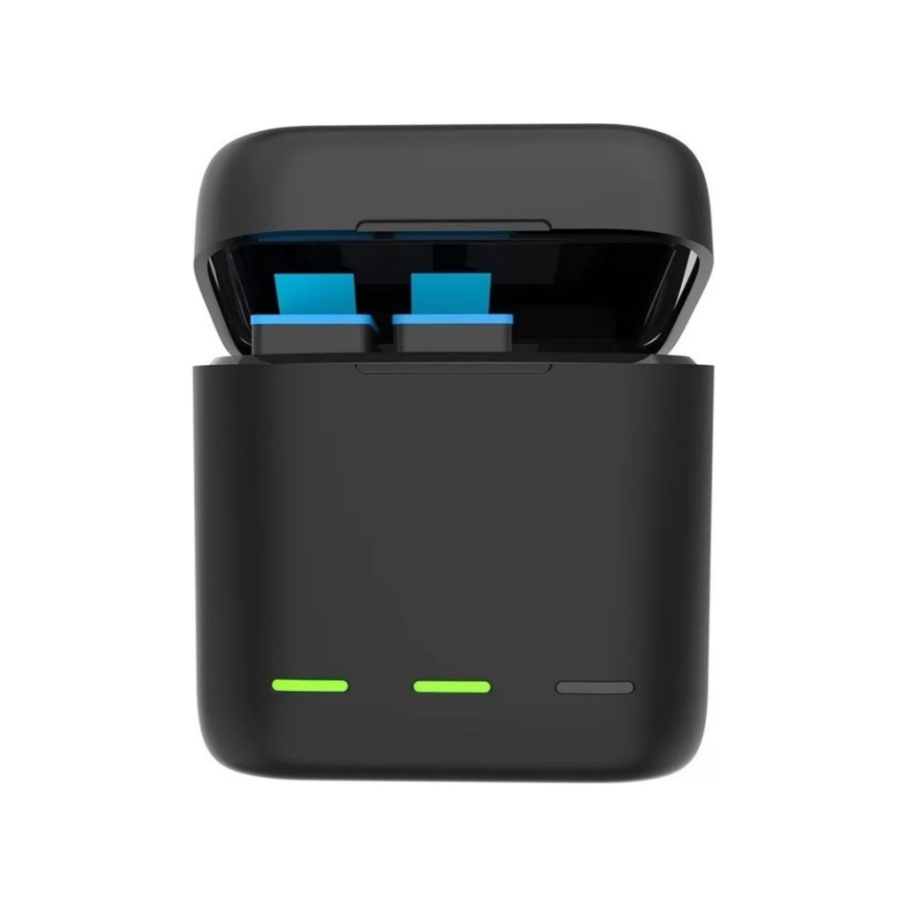 Carregador Triplo Para Bateria Gopro Hero 12/11/10/9 Preto