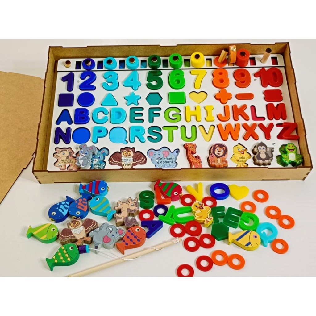 Novo Tabuleiro Educativo Magico Montesorri - Carrinhos ou Animais