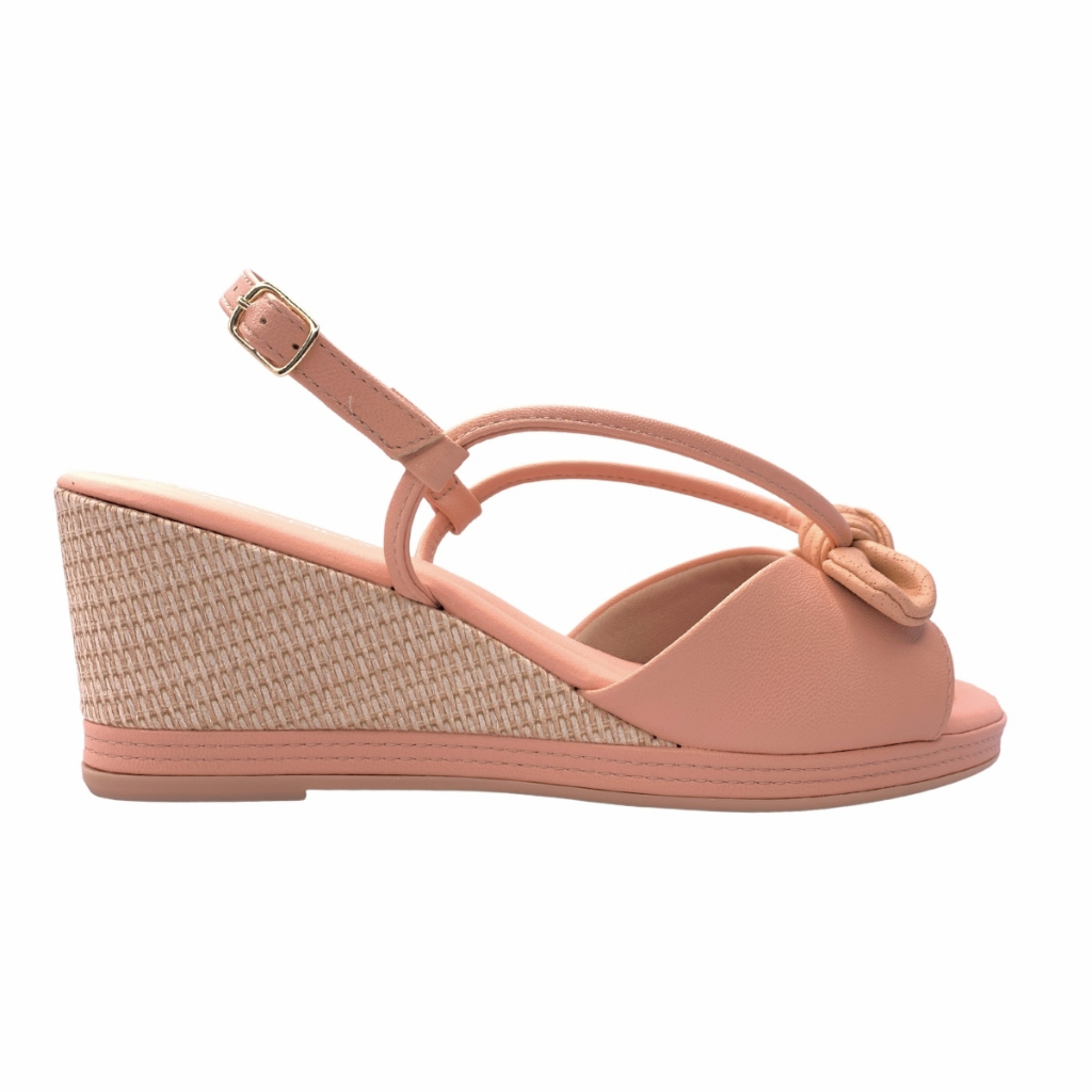 Sandália Piccadilly Feminina Anabela 408220 Rose