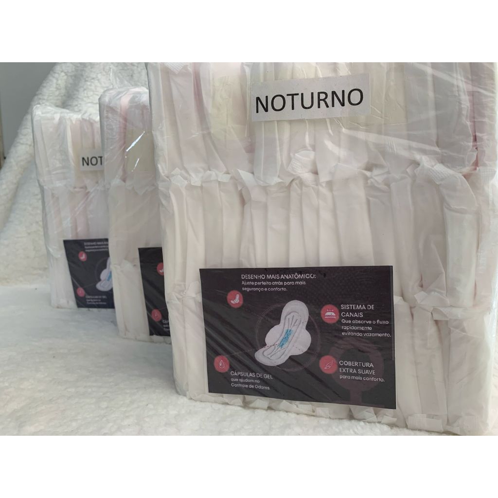 ABSORVENTE FEMININO NOTURNO LONGO C/ABAS 50 UNIDADES