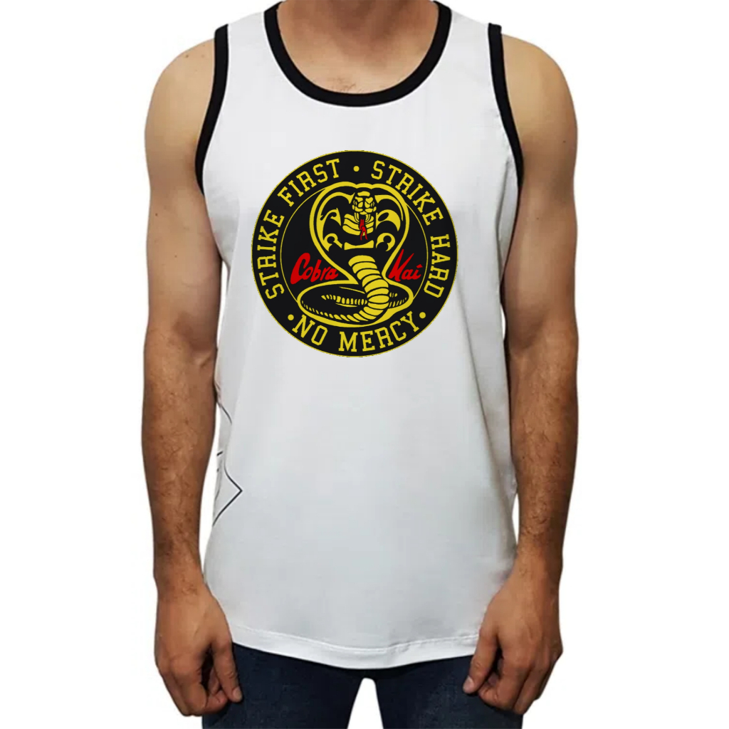 Camiseta Regata Ringer Tee Cobra Kai Karate Kid Cobra Cai - No Sense