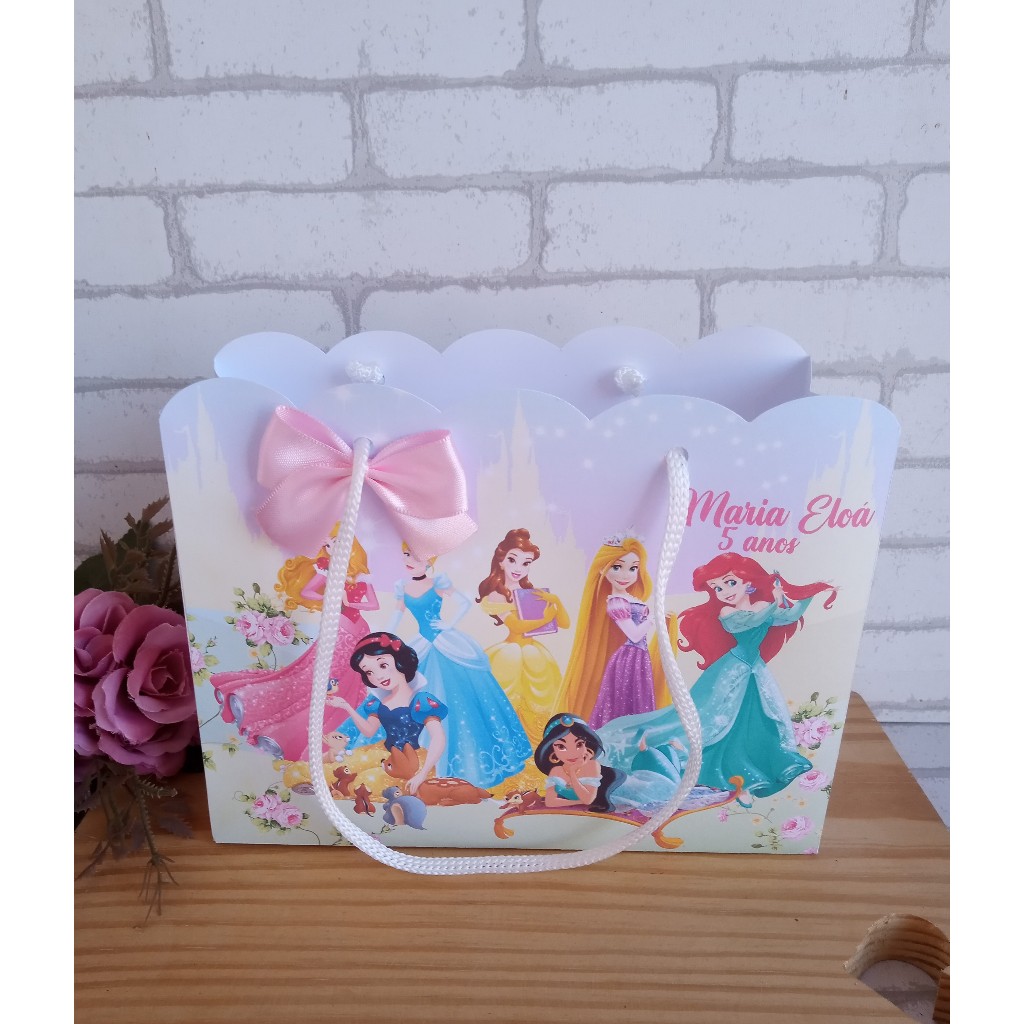Sacolinha Princesas Disney Kit festa | Personalizados | Aniversário | Papelaria Personalizada | caixinhas | Lembrancinha