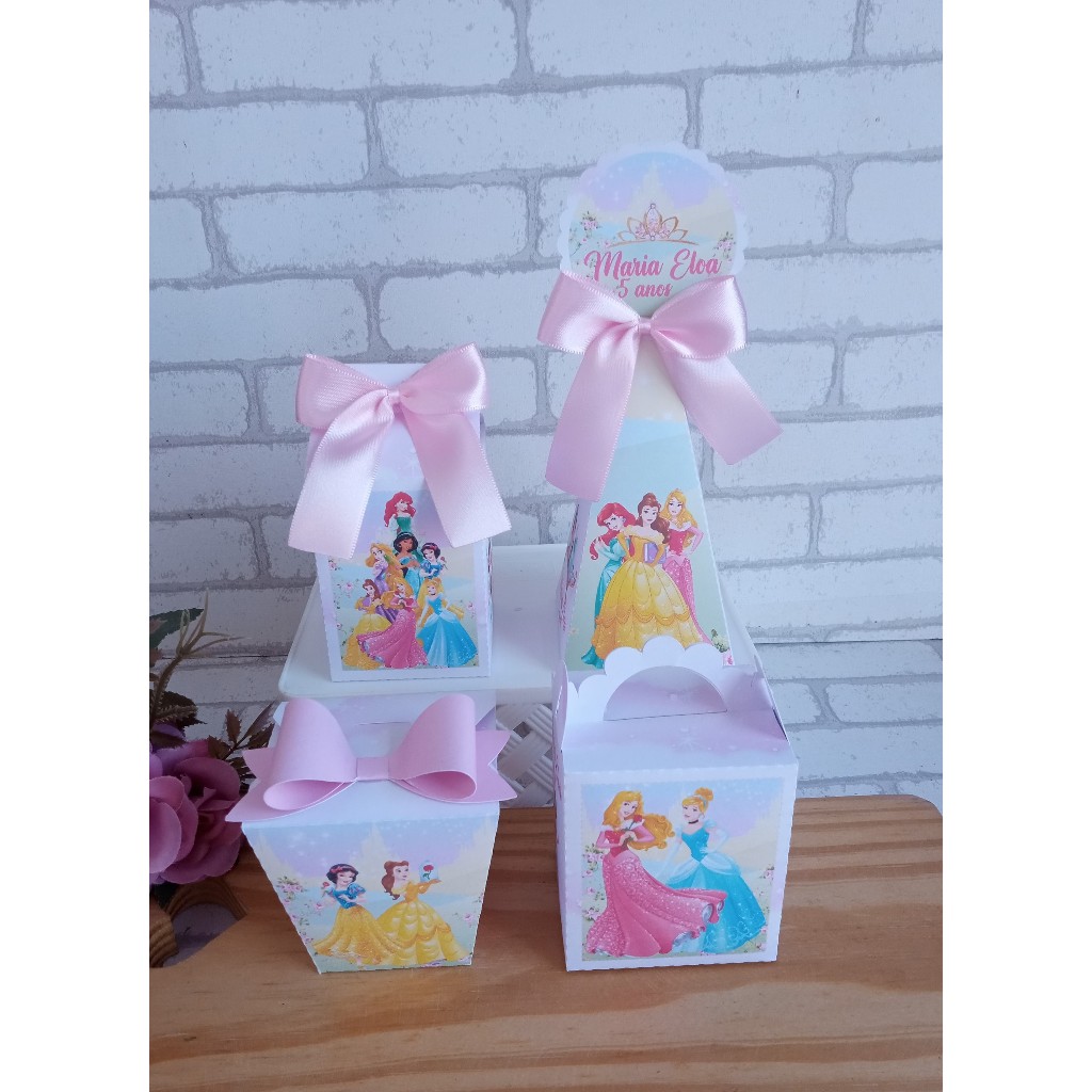 Kit Festa Princesas Disney | Personalizados | Aniversários | Papelaria Personalizada | caixinhas | Lembrancinhas