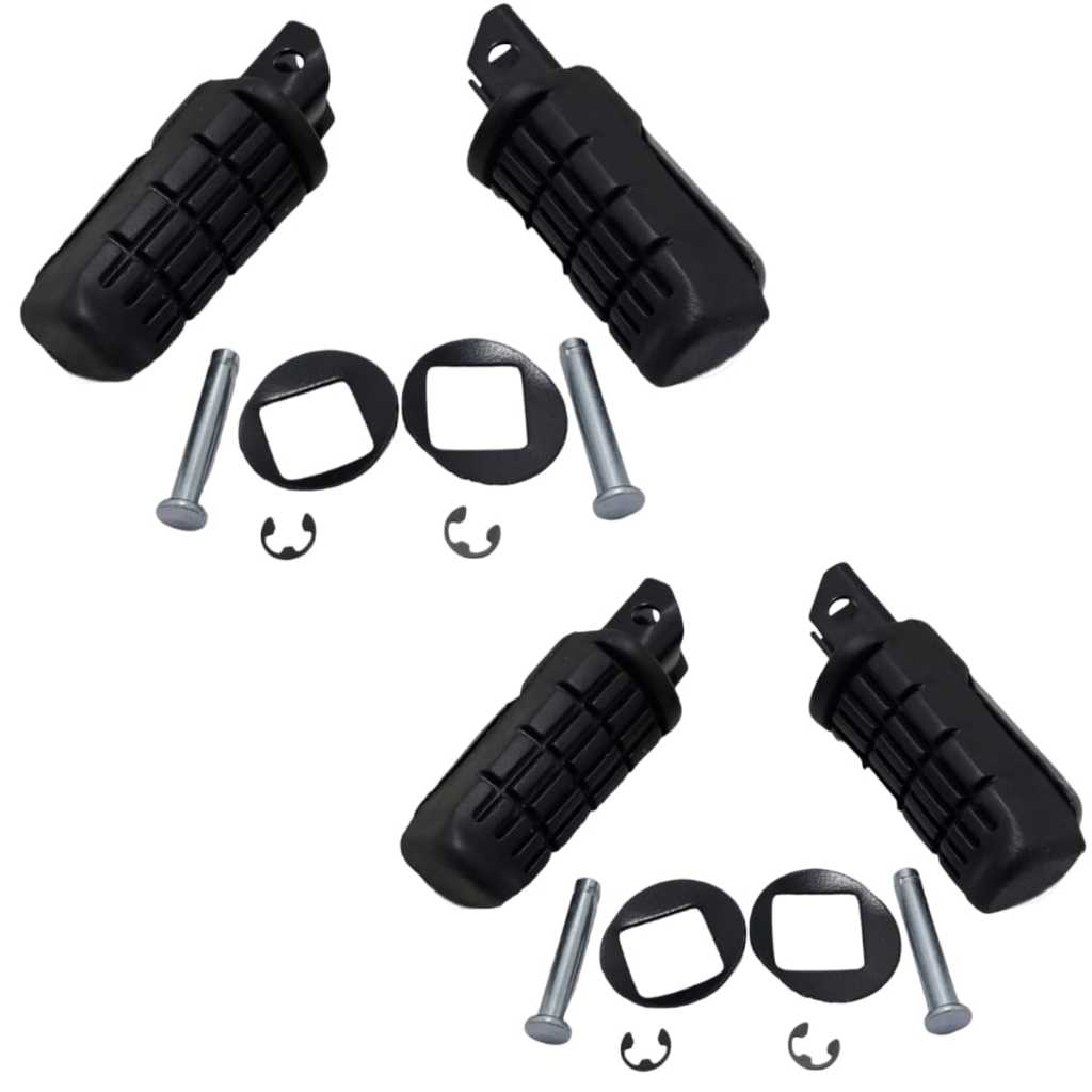 Kit 4 Pedaleira Traseira Dianteira Cbx Twister 250 Cb 300 Titan 150 Strada