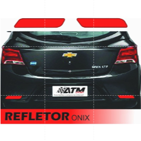 Refletor Traseiro Onix 2017 2018 Refletivo Adesivo em Oferta na Shopee