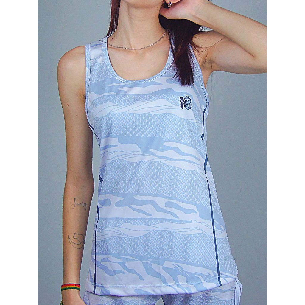 Camiseta Babylook Regata Azul Aquarius - TOTAL - No Sense