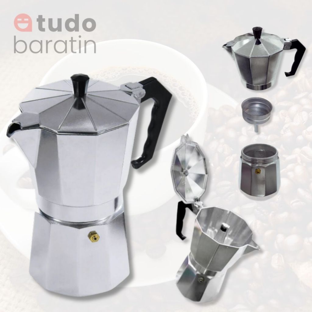 Cafeteira Italiana em Aço Inox Café Expresso Cafeteira Portátil