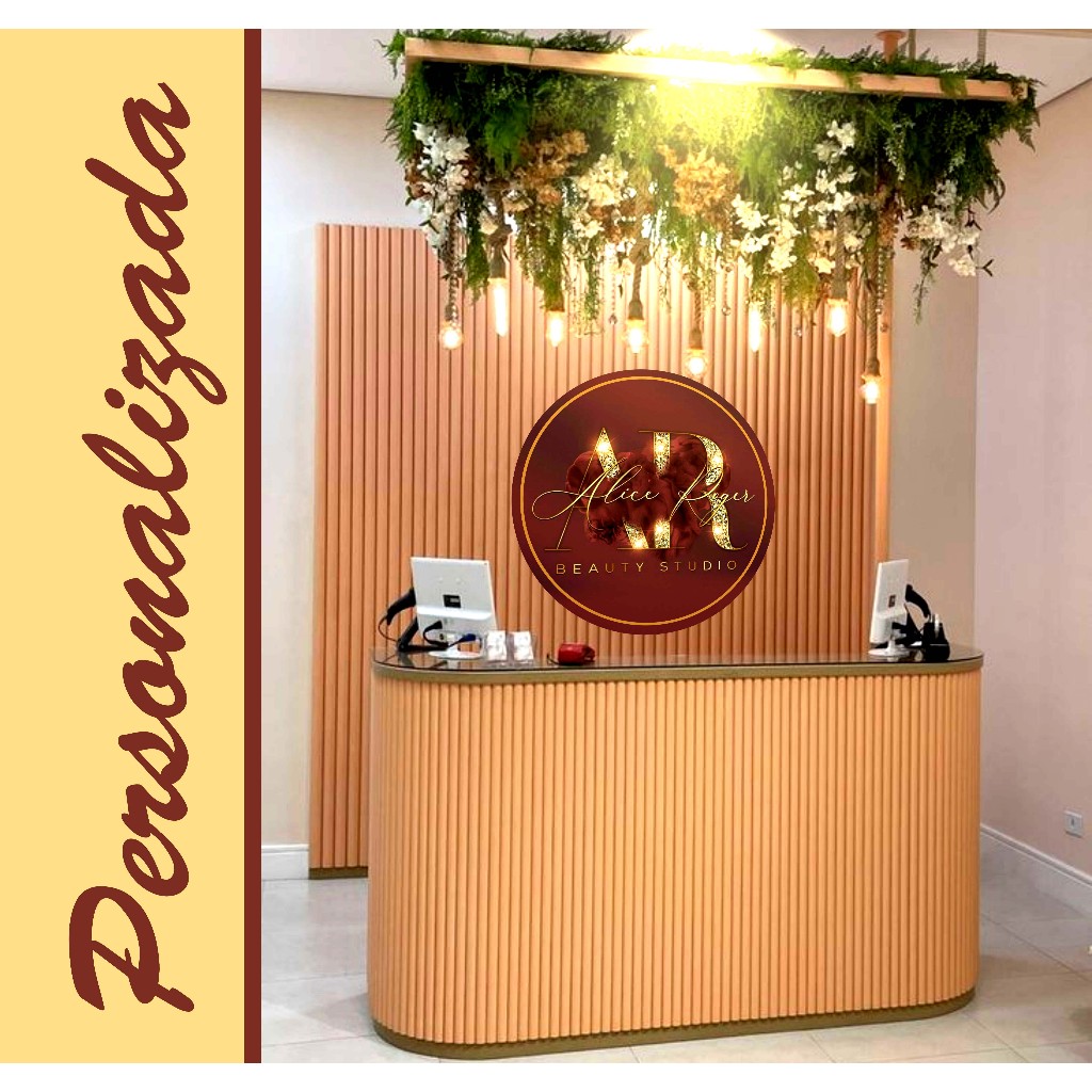 Logo Placa  Placa Studio achadinhos Salão de Beleza Fachada studio Decoração elegante Placa de logo