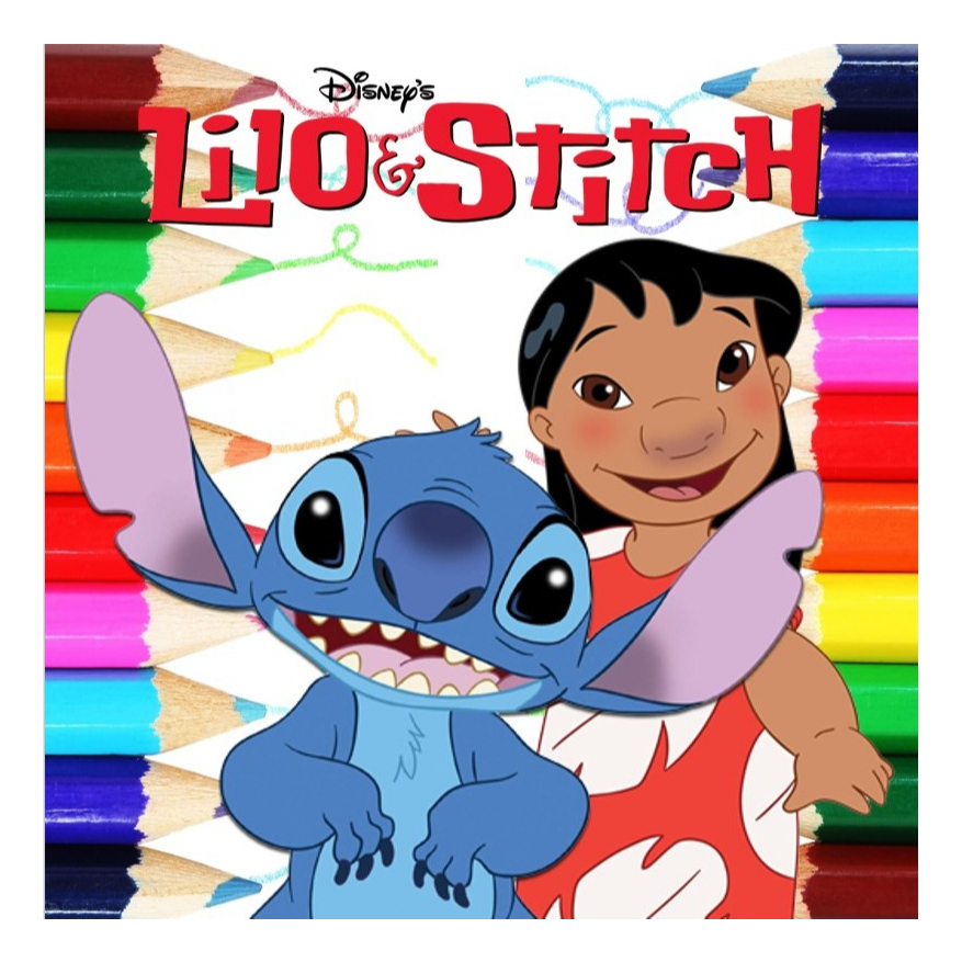 Kit de 40 Desenhos Lilo E Stitch Para Pintar E Colorir em Folha A4 ( Folhas Soltas )