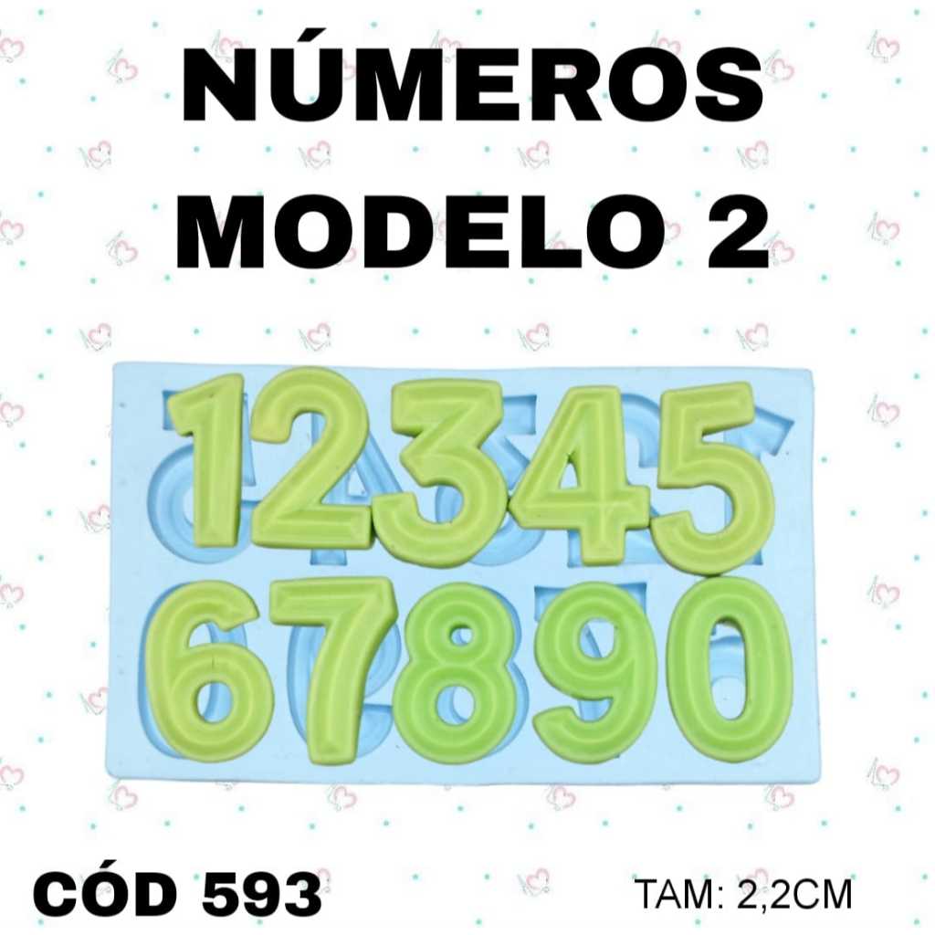 Molde de Silicone Números 2--CÓD 593