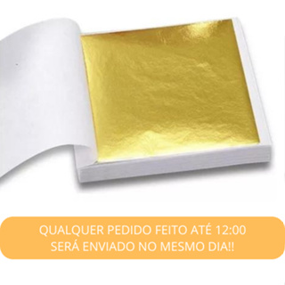 100 Folhas De Ouro Bolos Bebidas Artesanato em Oferta na Shopee