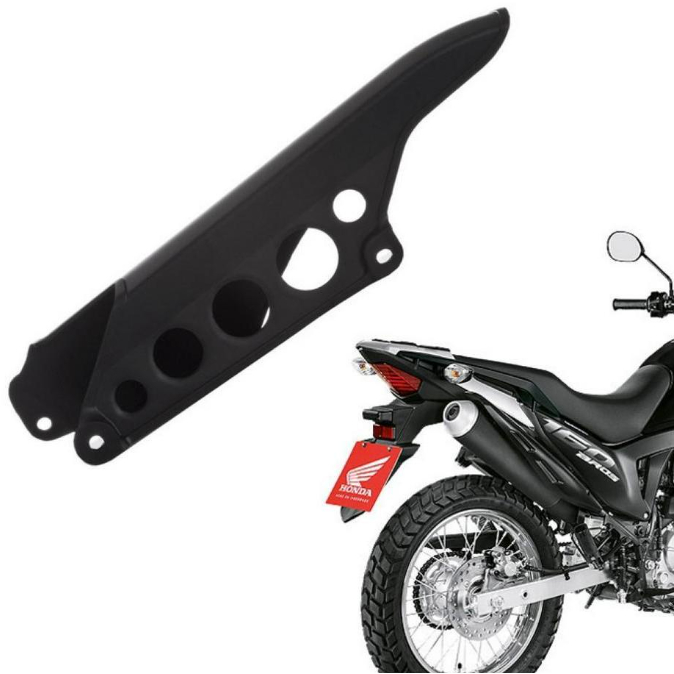 Protetor Capa Corrente Preto Honda Nxr Bros 125 150 160 - Falcon Nx 400 - Xr 250 Tornado - Xre 190 - Xre 300 Reforçado