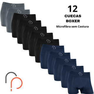 Kit 12 Cueca Box Boxer Microfibra com Elastano Altomax RP sem Costura Masculina Tecido Premium em Oferta na Shopee