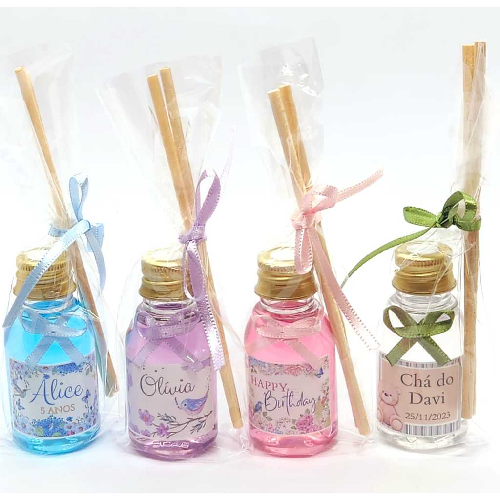 50 Lembrancinhas Completas Tema Livre Aromatizador 30ml