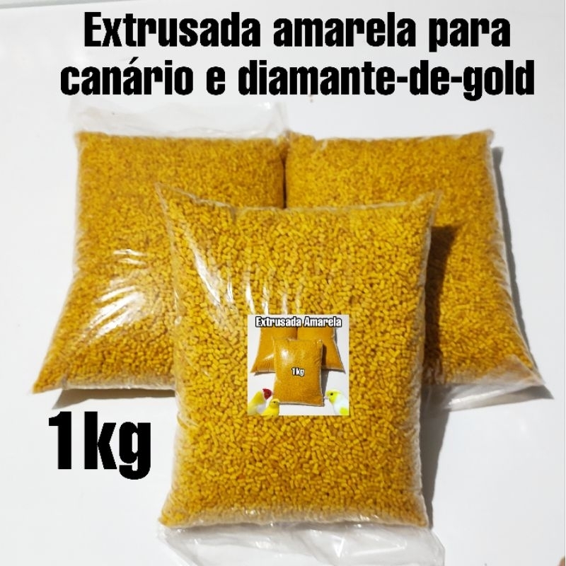 Extrusada Amarela Canário e diamante-de-gold(1Kg)