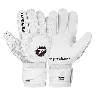 Luva Goleiro Poker Semi Profissional Branca Futebol Campo
