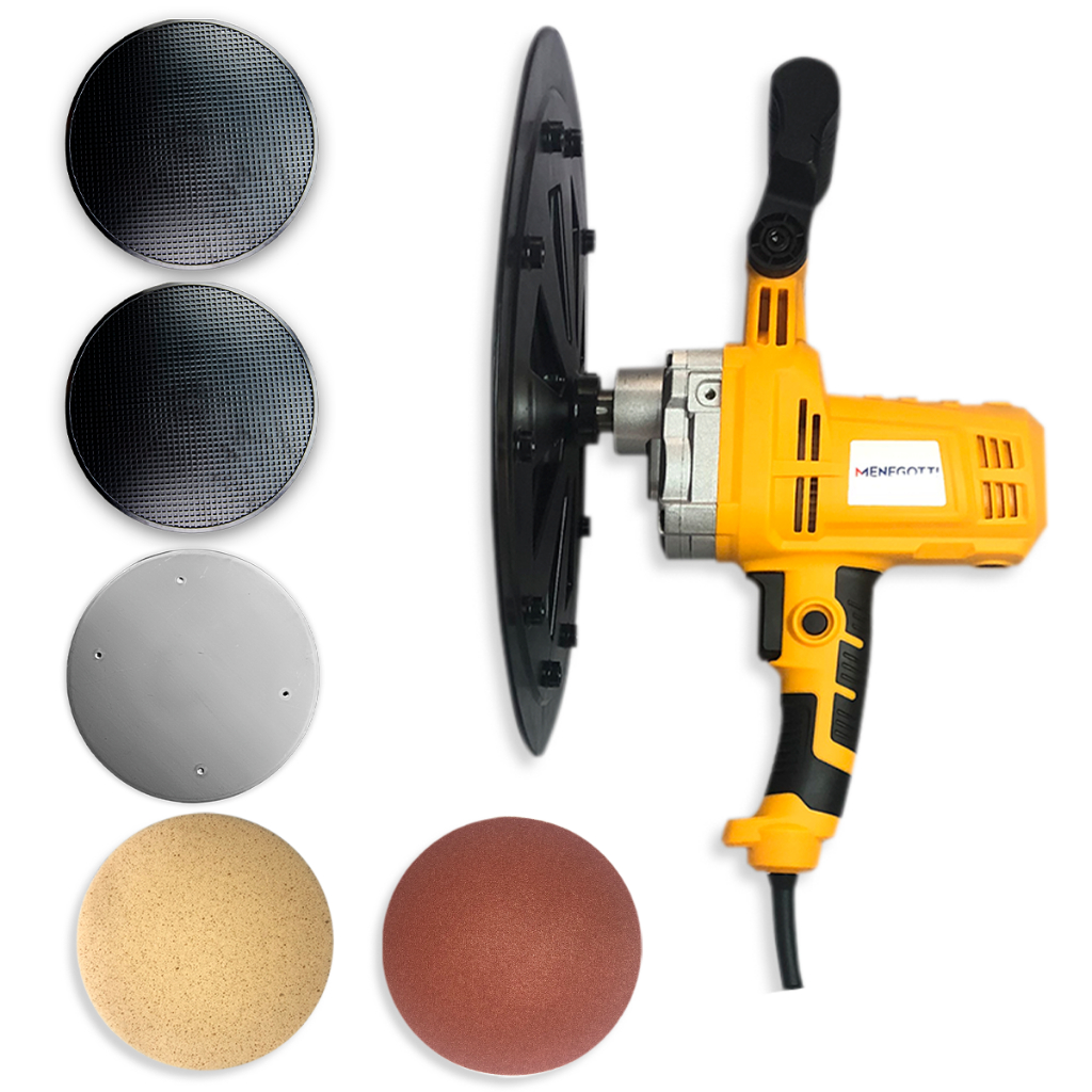 Desempenadeira Elétrica com 5 Discos Menegotti MDE 1200W 127V/220V P/ Reboco e Acabamentos