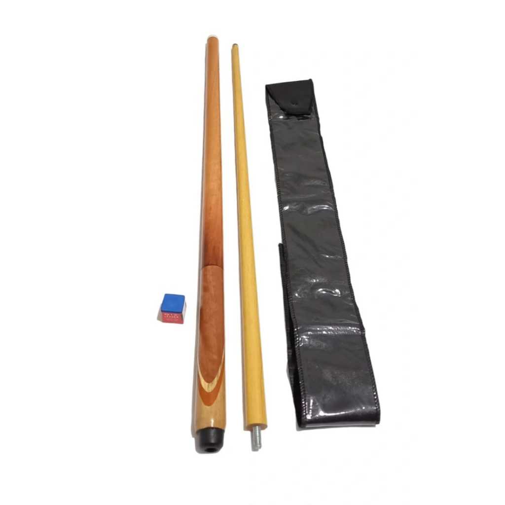 Taco de Sinuca Bilhar Marchetado C/ Capa + Giz em Oferta na Shopee